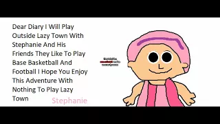 Lazy Town Dear Diary Script