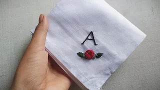 How to Embroder on handkerchief || Hand embroidery for beginners || Let's Explore