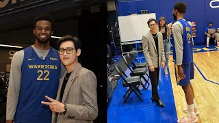 Bambam Met Andrew Wiggins | 'Young & Rich CEO' Survey The Halftime Stage Chase Center San Francisco