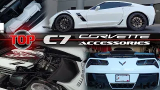 Top Corvette Accessories C7 Grand Sport including Best Engine Dress Up Paint and Carbon Fiber