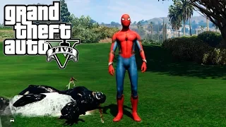 VENOM VS SPIDERMAN EN GTA 5 MODS | GTA 5 MOD SPIDERMAN