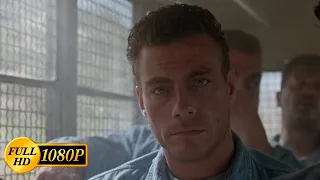 A friend frees Jean-Claude Van Damme from a prison bus, but dies himself / Nowhere to Run (1993)