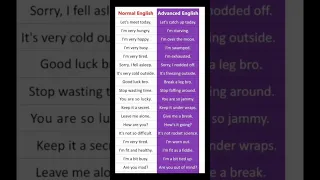 15 Basic vs Advanced English phrases| #shorts #english #ytshorts #viral