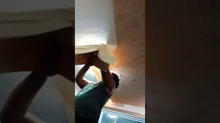 Wallpaper Ceiling Installation.