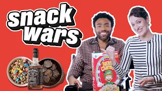 Donald Glover & Phoebe Waller-Bridge Eat American and UK Snacks | Snack Wars | @LADbible