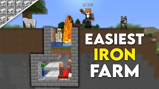 Minecraft The Easiest IRON FARM to Make | Tutorial 1.18 & 1.19+