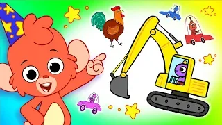 Мультфильмы для детей | Транспорт, Животные и динозавры | Fun Учебные видео для детей | Клуб Baboo