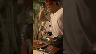 Salt bae at Nusrat Steakhouse Mykonos