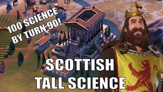 Tall Scottish Science – 100 Science By Turn 90 (this is better than my wide games!) - Deity Civ 6