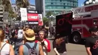 SDCC Damien Devil Religious Protesters A&E Horror San Diego Comic-Con 2015