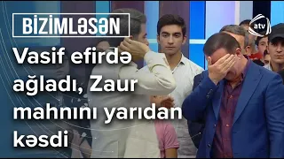 Hönkürtü ilə ağlayan Vasif Məhərrəmli mahnısını bitirə bilmədi - Bizimləsən