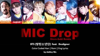 BTS(방탄소년단) - 'MIC Drop (feat. Desiigner)' (Steve Aoki Remix) [Color Coded Han | Rom | Eng lyrics]