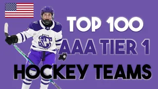 Top 100 AAA Hockey Teams - USA (2022)