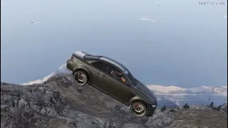 Grand Theft Auto 5 - Driving European Cars Off Mt Chiliad (GTA 5)