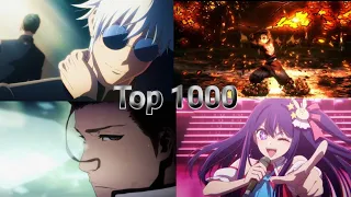 My Top 1000 Anime Openings & Endings