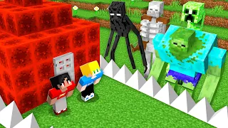 CASA DE AMIGOS 100% SEGURA contra 100 MONSTROS no Minecraft!