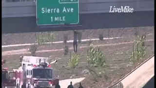 Raw Video: Man Jumps from 210 Freeway Overpass