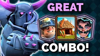 GREAT COMBO: Pekka Goblin Hut CONTROL DECK! (Clash Royale)