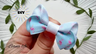 🎀How to make Amazing Hair mini Bows with ribbon Бантики КАНЗАШИ из 2,5 см ленты😍| 🎀 |DIY|BOW|laço😍💓