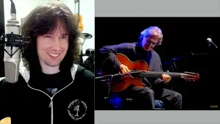 British guitarist reacts to John McLauglin's UNUSUAL toned technique fest!