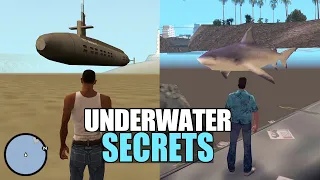 Exploring GTA Games With NO WATER (GTA SA, GTA VC, GTA 3) - Hidden Easter Eggs and Things Underwater