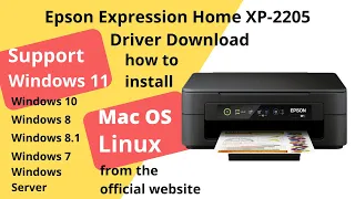 Epson Expression Home XP-2205 Driver Download and Setup Windows 11 Windows 10