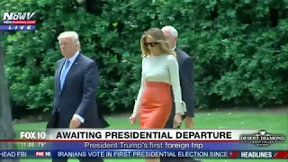 WATCH: President Trump, Melania and Ivanka Trump Leave The White House In Marine One (FNN)