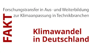 Online Seminar Klimawandel in Deutschland