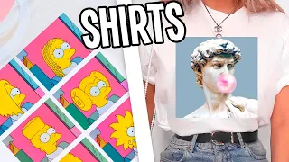 DIY EASY CUSTOM GRAPHIC PRINT T-SHIRTS | How To Put Pictures On Clothes | Turn Old Clothes into NEW!