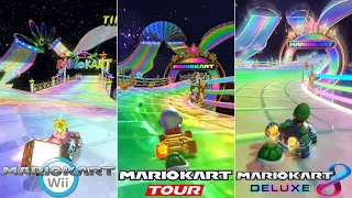 Evolution Of Wii Rainbow Road Course In Mario Kart Games [2008-2023] MK8D