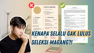 KETAHUI KESALAHAN CV YANG DIBENCI HRD! | Strategi Membuat CV untuk Magang