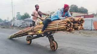 Riding Engineless Scooters on Streets of Congo