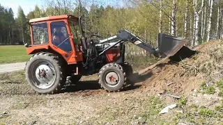 Soil transfer with Belarus 820 progress 1984 Finland