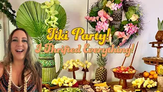 TIKI PARTY TIME! Our First Tiki Party | Decorating With Thrift Store Finds! It Took YEARS To Collect