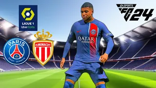 EA FC 24 - PSG VS AS Monaco | Ligue 1 23/24 PS5 Gameplay [4K60fps] Next Gen