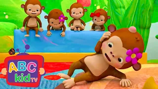 Five Little Monkeys Jumping on the Bed | ABC Kid TV Nursery Rhymes & Kids Songs