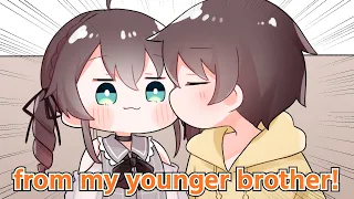Matsuri-chan who is spoony on her younger brother 【Animated Hololive/Eng sub】【Natsuiro Matsuri】