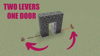 Two Levers for One Door - Minecraft Redstone Tutorial