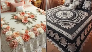 Mind Blowing And Gorgeous Crochet Weddings Bedsheets Design Collection