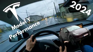 2024 Tesla Model Y Performance | POV Test Drive | 4K