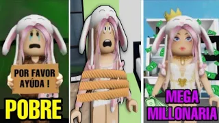 😰DE POBRE a RICA a MEGA MILLONARIA en BROOKHAVEN!! (Roblox)