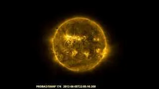 Venus solar transit 2012 - Proba-2's journey across the Sun