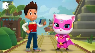 Talking Tom Hero Dash vs Paw Patrol - Gameplay Walkthrough - Talking Angela Hero vs Ryder