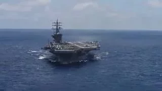 USS Dwight D. Eisenhower (CVN 69) underway in the Atlantic Ocean