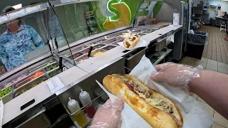 Subway Sandwiches POV An Hour Working at Subway During Lunch Rush