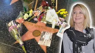 Fans Leave Tribute For Olivia Newton-John On Her Hollywood Walk Of Fame Star