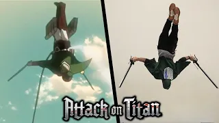 Stunts From Attack On Titan In Real Life (Shingeki no Kyojin)