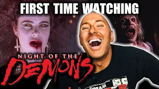 NIGHT OF THE DEMONS (1988)  * First Time Watching * (Movie Reaction)