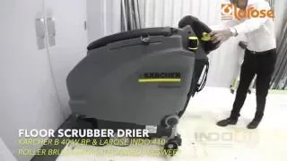 Karcher B 40 C W Bp  Battery Floor Scrubber With Larose INDO410 Cleaner Degreaser.