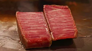 World's top 1% Kobe Beef Steak in Osaka Japan